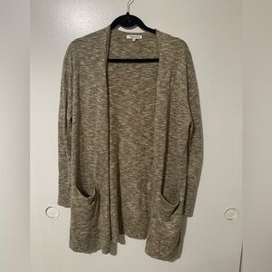 Madewell olive green/ cream cardigan